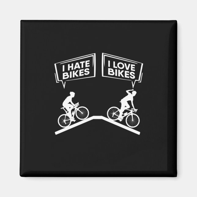 Cyclist I Love Bikes Magnet (Front)