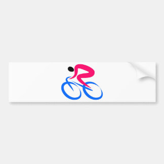 Cyclist Icon Bumper Sticker