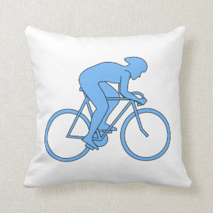 Cyclist in a Race. Blue. Cushion