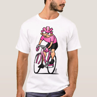 Cyclist in the Maglia Rosa T-Shirt