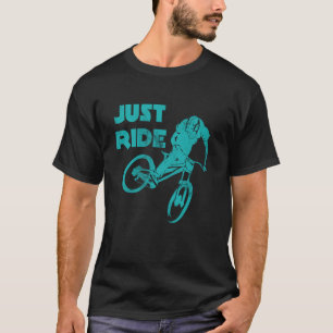 Cyclist JUST RIDE Cycling Funny Biking T-Shirt