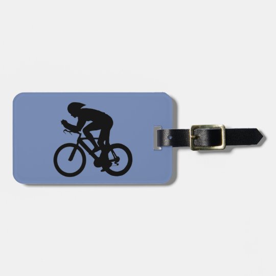 Cyclist luggage label, customiseable luggage tag