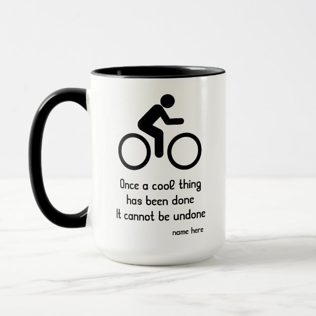 Cyclist Modern Chic Bicycle Funny Cool Thing Name Mug (Left)