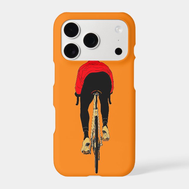 Cyclist on Orange Background (Back)