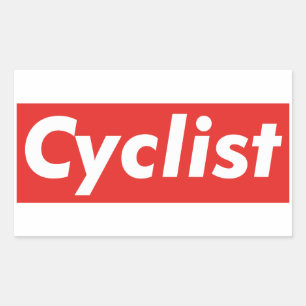 Cyclist Rectangular Sticker