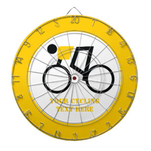 Cyclist riding his bicycle custom dartboard