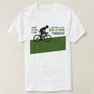 Cyclist Silhouette, Charity Bike-a-Thon Event T-Shirt