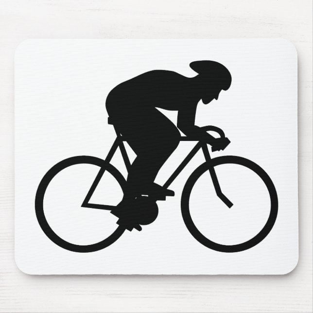 Cyclist Silhouette. Mouse Mat (Front)