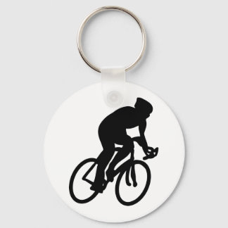 cyclist tour de france racing bike key ring
