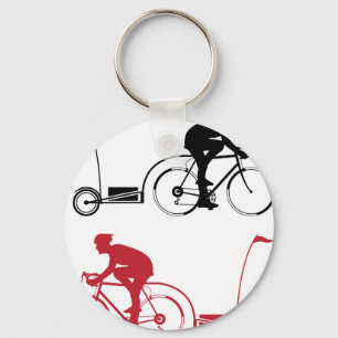 Cyclist with a trailer key ring