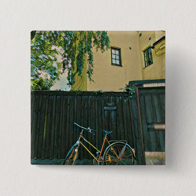 Cyclists gifts ideas 15 cm square badge (Front)