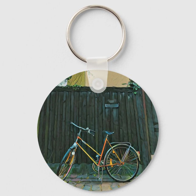Cyclists gifts ideas key ring (Front)