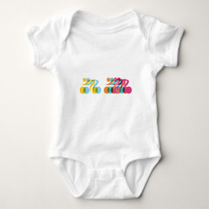 Cyclists group cool and unique design baby bodysuit