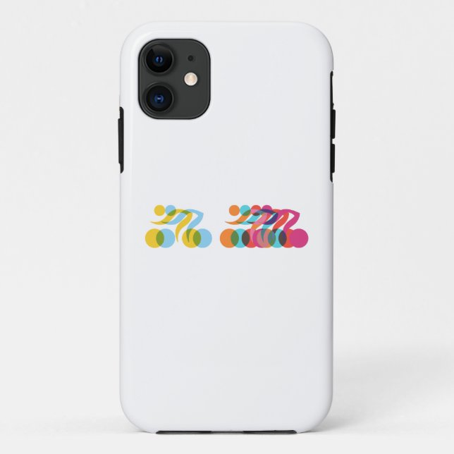Cyclists group cool and unique design Case-Mate iPhone case (Back)
