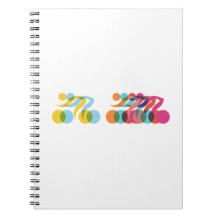 Cyclists group cool and unique design notebook