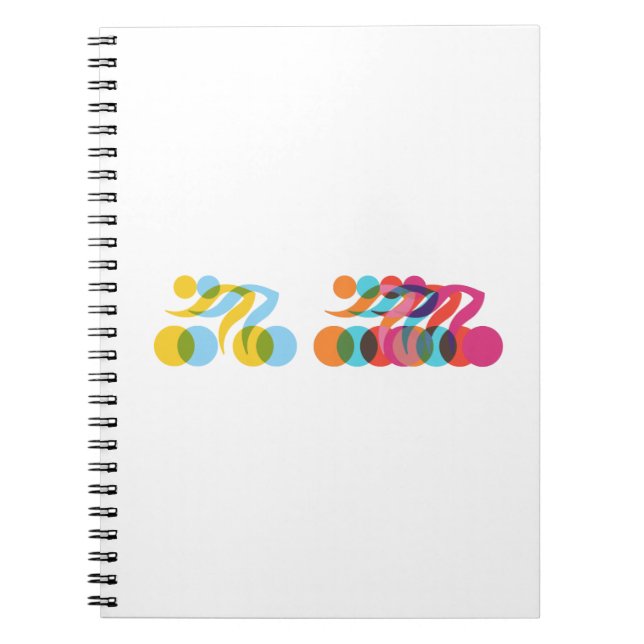 Cyclists group cool and unique design notebook (Front)