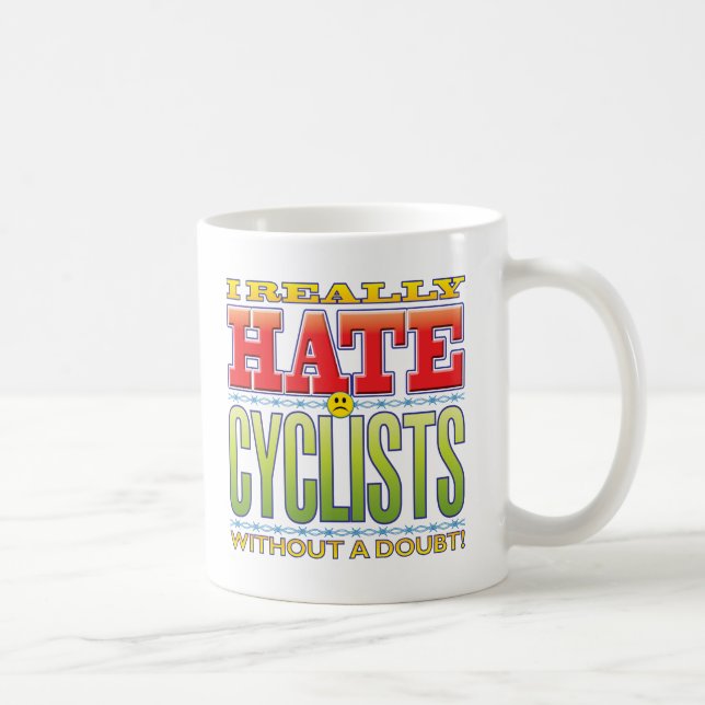 Cyclists Hate Face Coffee Mug (Right)