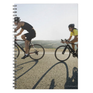 Cyclists road riding in Malibu Notebook