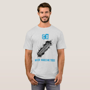 Cyclocross Blue - CX Winter Makes Me Cross T-Shirt