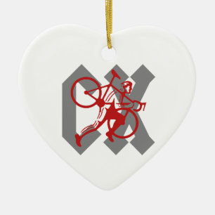 Cyclocross Ceramic Tree Decoration