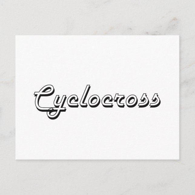 Cyclocross Classic Retro Design Postcard (Front)