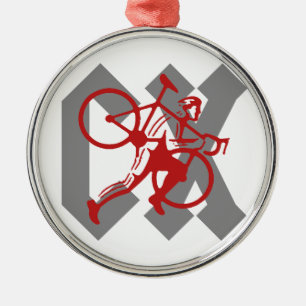 Cyclocross Metal Tree Decoration