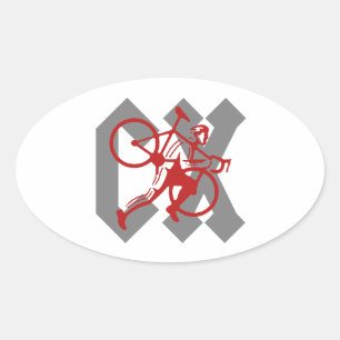 Cyclocross Oval Sticker