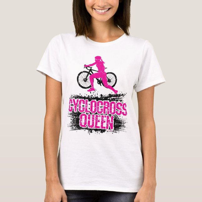 Cyclocross Queen Cyclo-Cross CX Women Bicycle T-Shirt (Front)