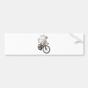 Cyclocross Rider Riding Dirty Bumper Sticker
