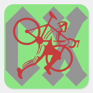 Cyclocross Square Sticker