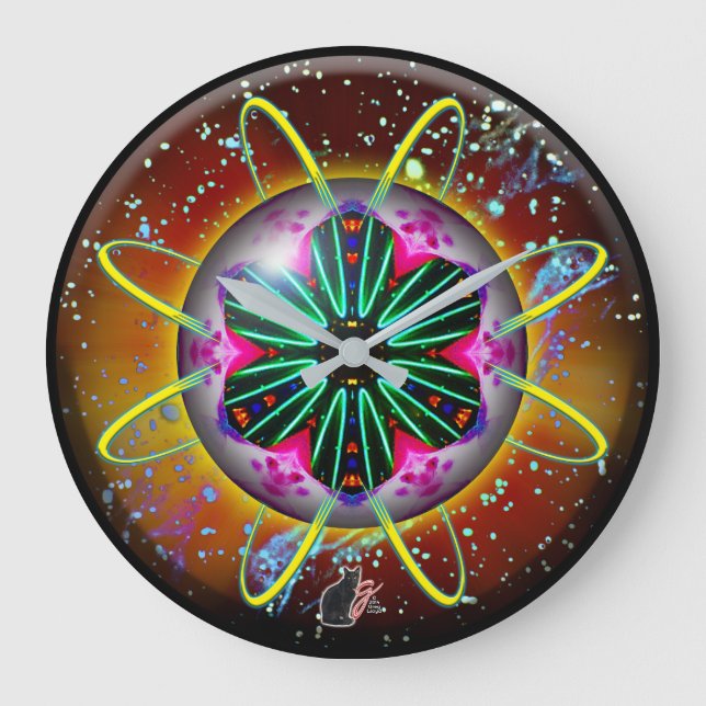Cyclon Orbz Kaleid Large Clock (Front)