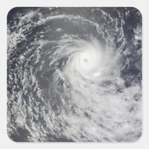 Cyclone Anja over the Southern Indian Ocean Square Sticker