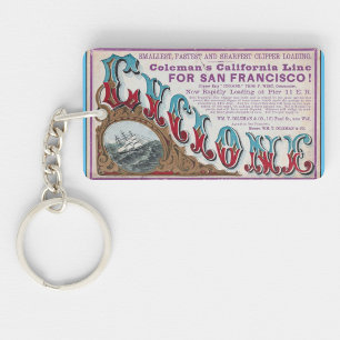 Cyclone Clipper sailing ships 1900 Key Ring