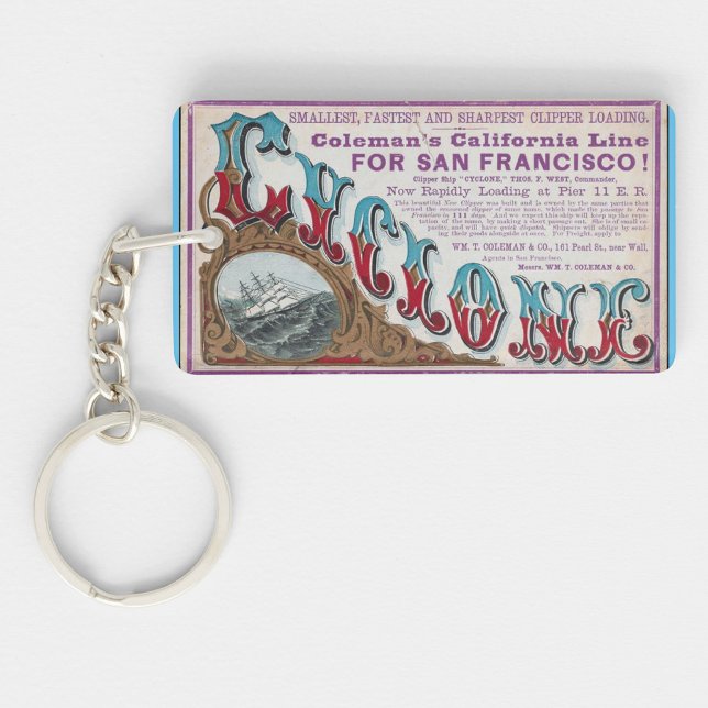 Cyclone Clipper sailing ships 1900 Key Ring (Creator Uploaded)