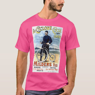 Cyclone Cycle Vintage Bicycle Advertising Print T-Shirt