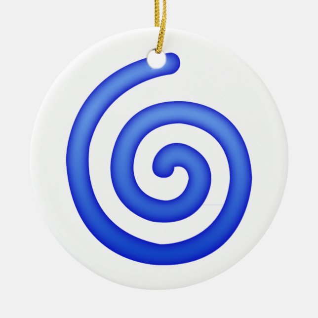 Cyclone - Emoji Ceramic Tree Decoration (Front)