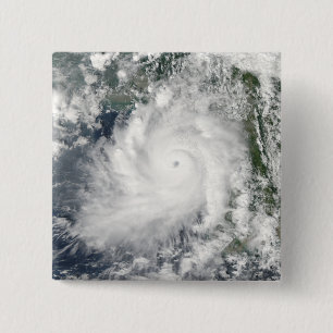 Cyclone Giri moves ashore over Burma 15 Cm Square Badge