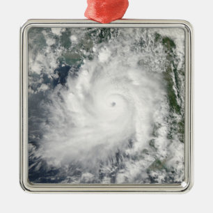 Cyclone Giri moves ashore over Burma Metal Tree Decoration