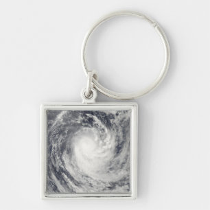 Cyclone Rene over the South Pacific Ocean Key Ring