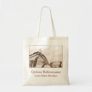 Cyclone Rollercoaster Budget Canvas Tote Bag