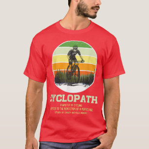Cyclopath Definition Sunset Cyclist Humour Fan Bic T-Shirt