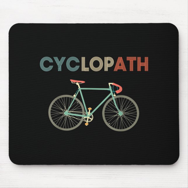 Cyclopath Funny Bicycle Cyclist Humour Mouse Mat (Front)