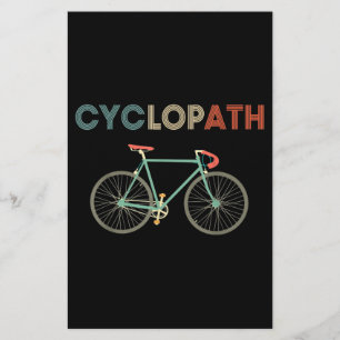 Cyclopath Funny Bicycle Cyclist Humour Stationery