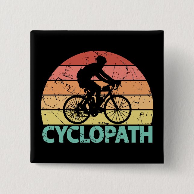 Cyclopath Funny Cycling 15 Cm Square Badge (Front)