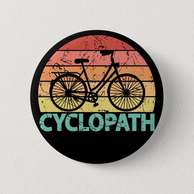 Cyclopath Funny Cycling 6 Cm Round Badge (Front)