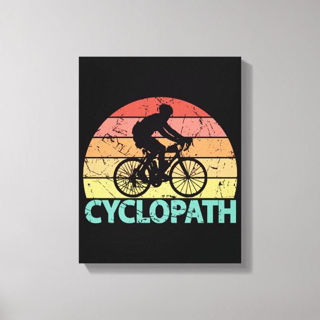 Cyclopath Funny Cycling Canvas Print (Front)