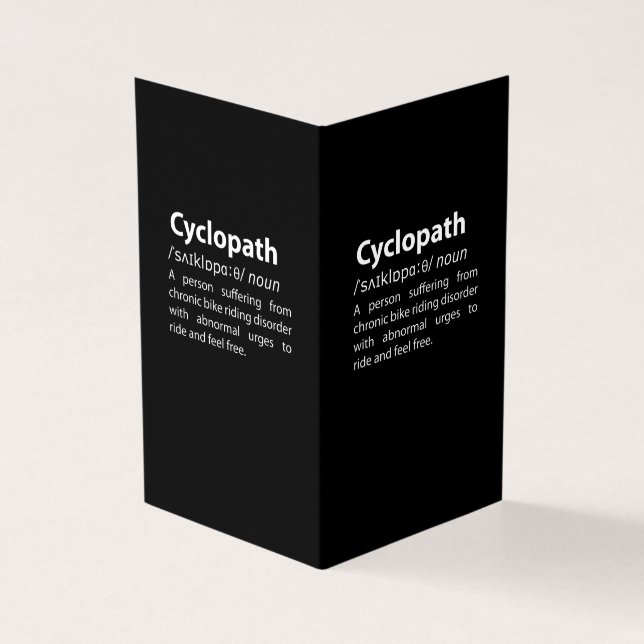 Cyclopath Funny Dictionary Definition (Outside)
