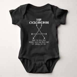 Cyclopropane Chemistry Teacher Student Chemist Pun Baby Bodysuit