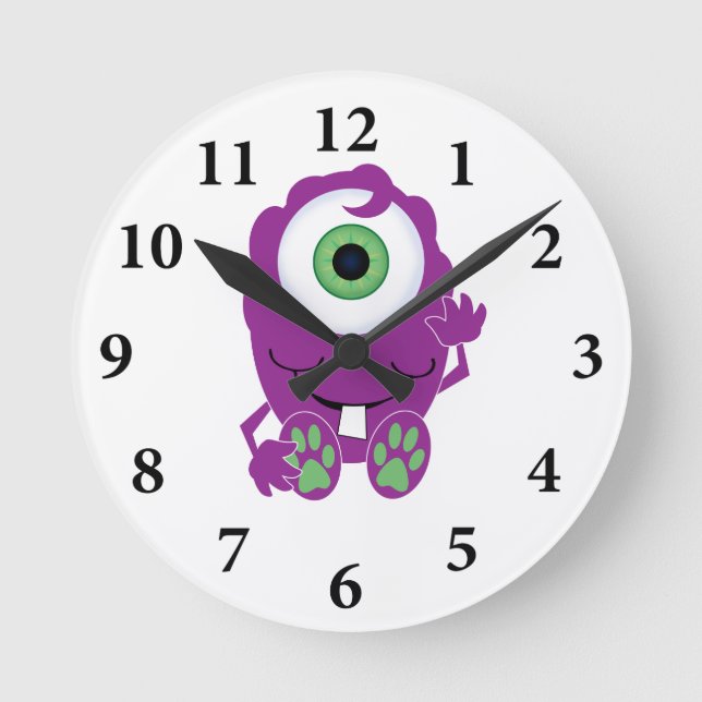 Cyclops Monster Round Clock (Front)
