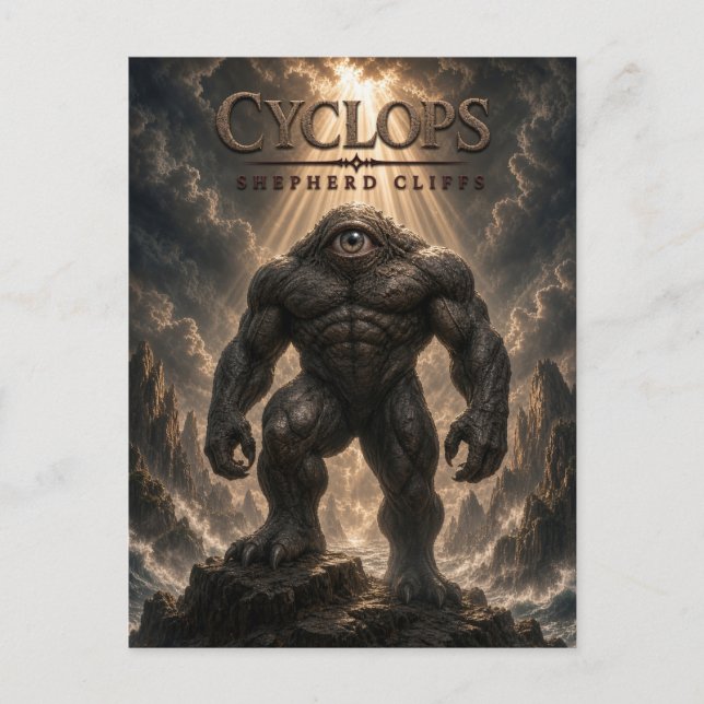 Cyclops Shepherd Cliffs Dark Cinema Postcard (Front)